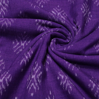 Violet Jhoti Theme Sambalpuri Ikat Cotton Fabric