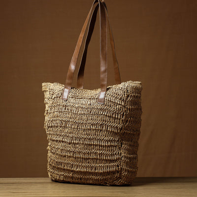 Beige - Handcrafted Multipurpose Raffia Shoulder Bag