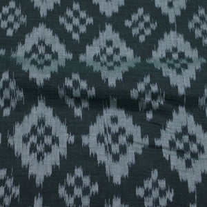 Green Pasapali Sambalpuri Ikat Cotton Fabric