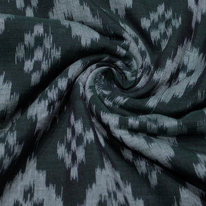 Green Pasapali Sambalpuri Ikat Cotton Fabric