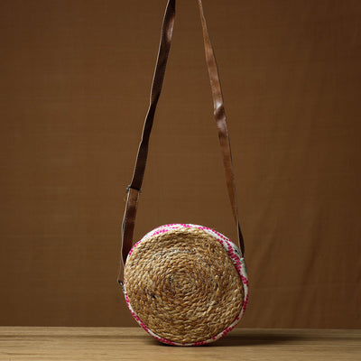 Brown - Handcrafted Multipurpose Jute Round Sling Bag