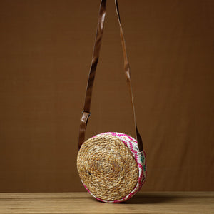 Brown - Handcrafted Multipurpose Jute Round Sling Bag