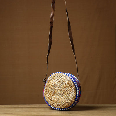 Brown - Handcrafted Multipurpose Jute Round Sling Bag