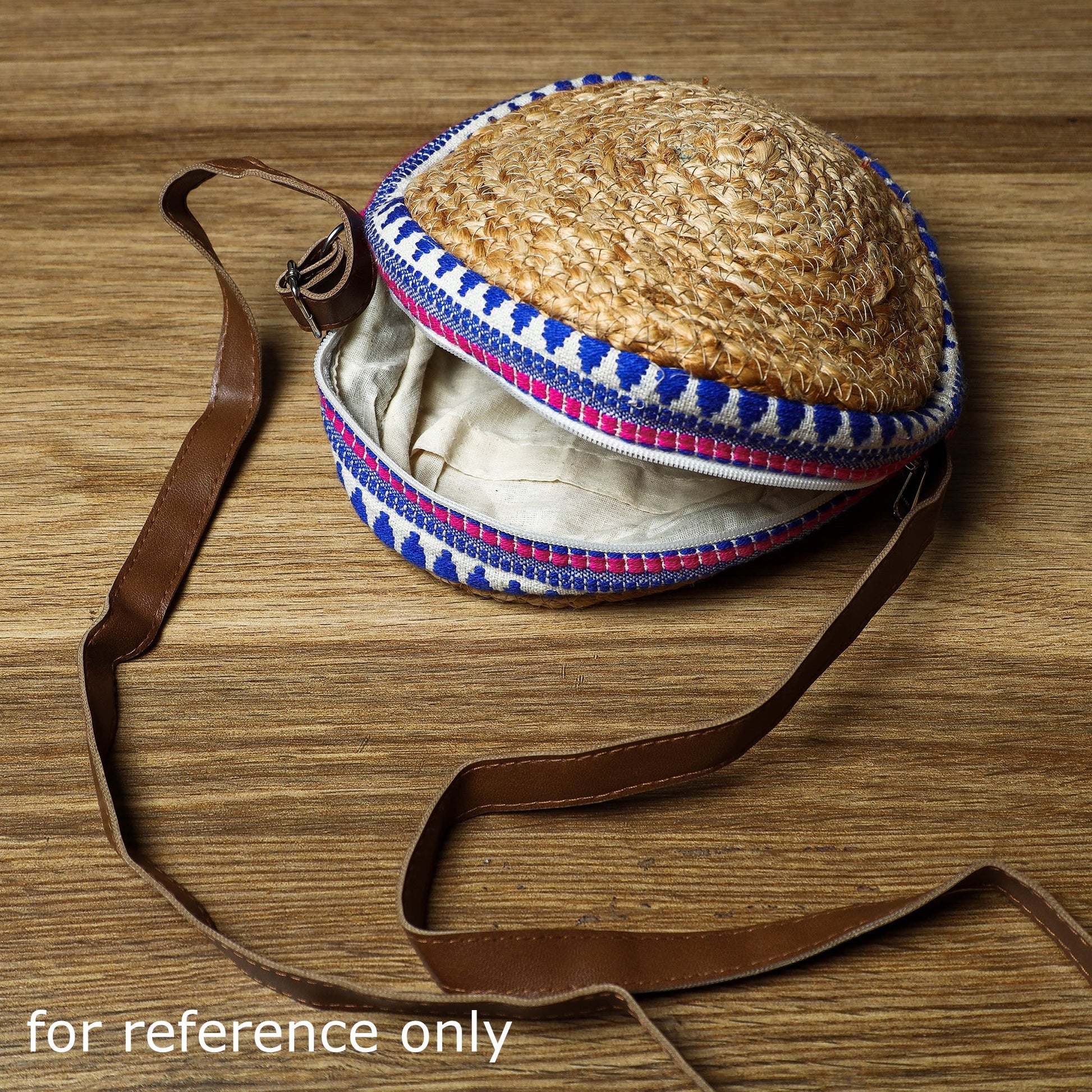 Brown - Handcrafted Multipurpose Jute Round Sling Bag