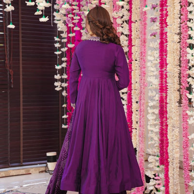 Dreamy purple Muslin suit set