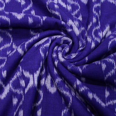 Blue Sambalpuri Ikat Cotton Fabric