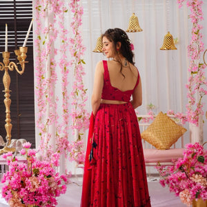 VERMILION BLISS CHINON LEHENGA SET