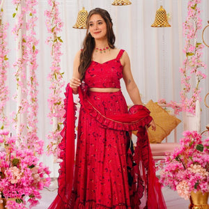 VERMILION BLISS CHINON LEHENGA SET