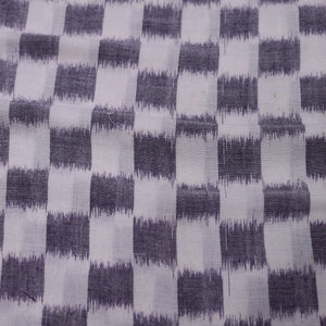Black White Sambalpuri Ikat Cotton Fabric