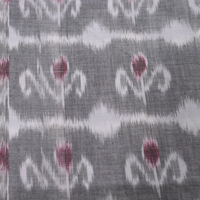 Moss Green Sambalpuri Ikat Cotton Fabric