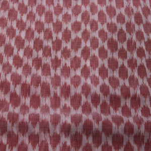 Red White Symbolic Sambalpuri Ikat Cotton Fabric