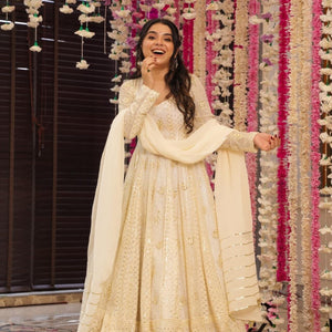 Malini heavy embroidered maxi set