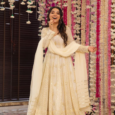 Malini heavy embroidered maxi set