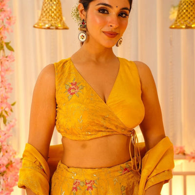 Golden dawn elegance lehenga set