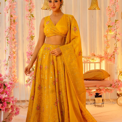 Golden dawn elegance lehenga set