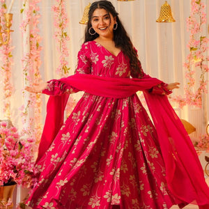 Pink leaf aura suit set