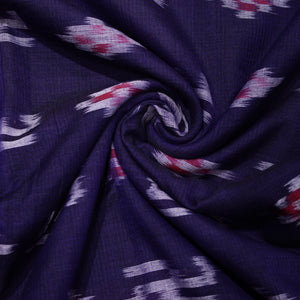 Blue Pasapali Swastik Sambalpuri Ikat Cotton Fabric