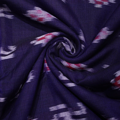 Blue Pasapali Swastik Sambalpuri Ikat Cotton Fabric