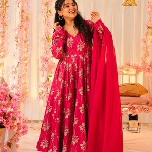 Pink leaf aura suit set