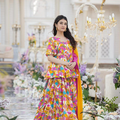 Martha rayon kurta-palazzo set