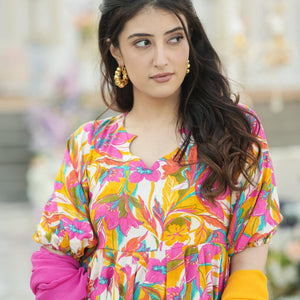 Martha rayon kurta-palazzo set
