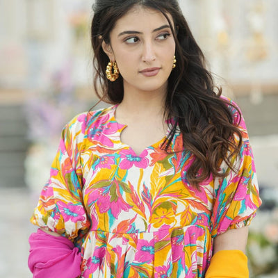 Martha rayon kurta-palazzo set