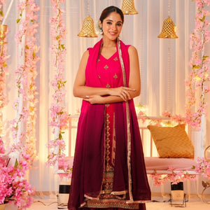 Pratyusha bright straight suit set