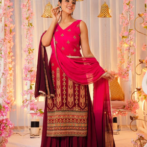 Pratyusha bright straight suit set