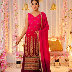 Pratyusha bright straight suit set