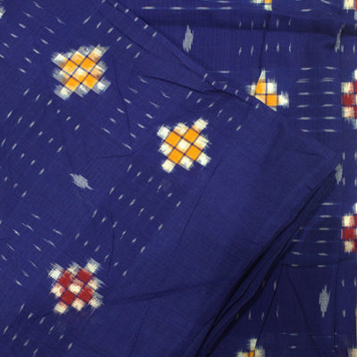 Blue Pasapali Sambalpuri Ikat Cotton Fabric