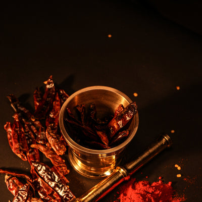 Brass Mortar and Pestle (Okhli)