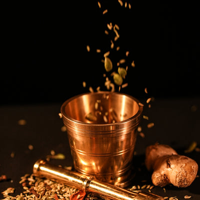 Brass Mortar and Pestle (Okhli)