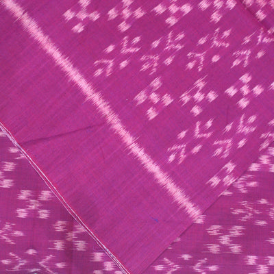 Maroon Pink Pasapali Sambalpuri Ikat Cotton Fabric