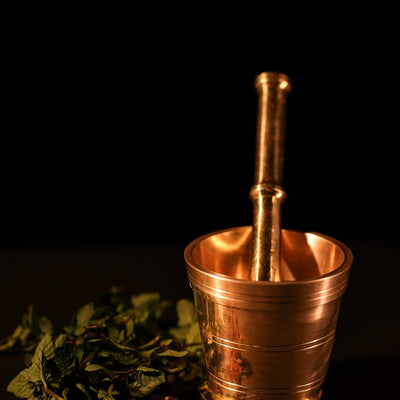 Brass Mortar and Pestle (Okhli)