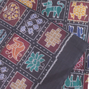 Black Box Design Sambalpuri Ikat Cotton Fabric