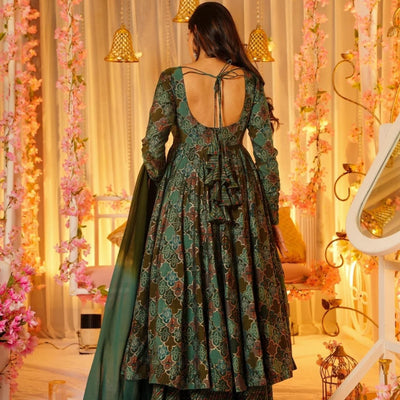 Reaver green muslin suit set