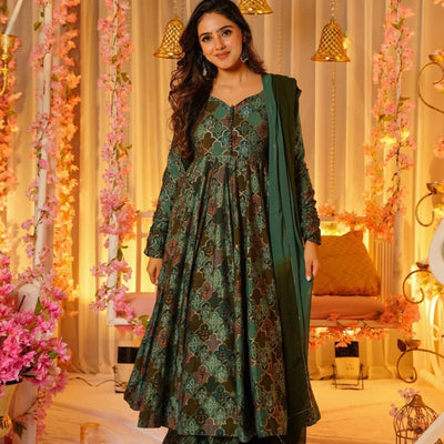 Reaver green muslin suit set