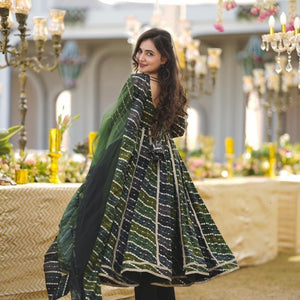 Sitara green rayon suit set