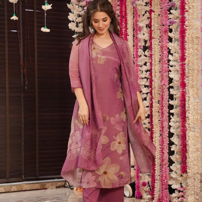 Rabia glow floral kurta set