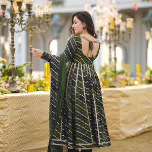 Sitara green rayon suit set
