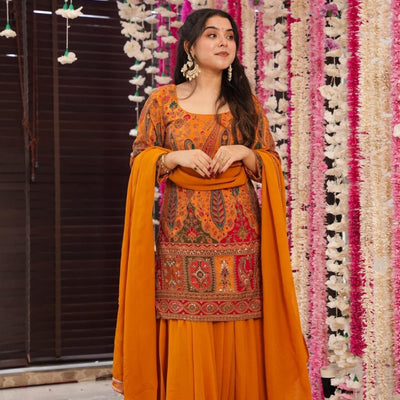 Vidya heavy embroidered suit set