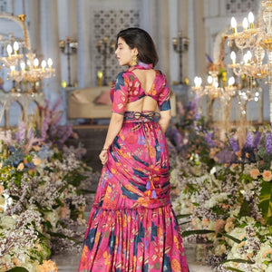 Sadewa crepe draped saree