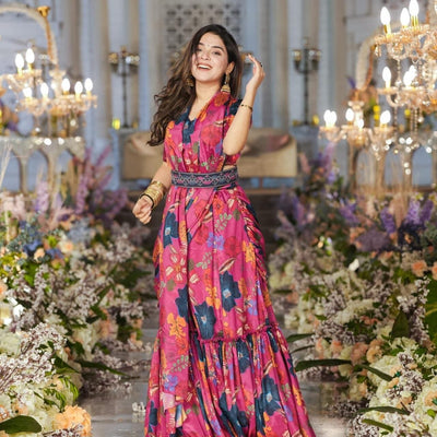 Sadewa crepe draped saree