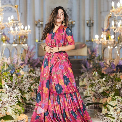 Sadewa crepe draped saree