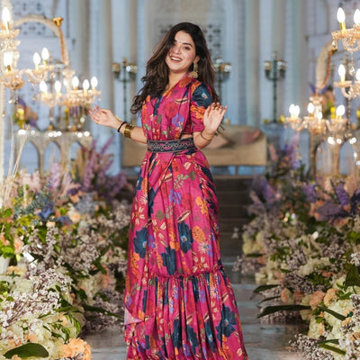 Sadewa crepe draped saree