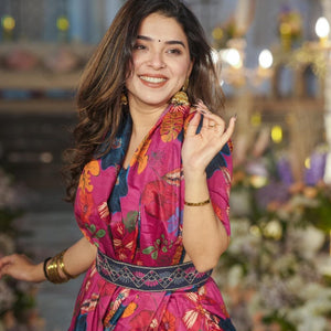 Sadewa crepe draped saree