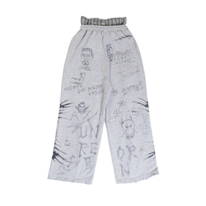 Boxer Sweatpants - Grey Melange (Graffiti version)