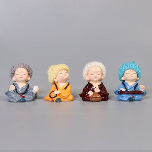 Baby Monk With Woolen Cap - Set of 4