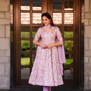 graceful cascade georgette suit set