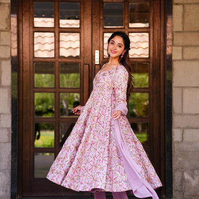 graceful cascade georgette suit set